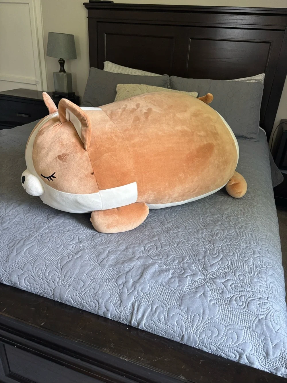 Squishmallows Sleep A Mallows Tan & White Dog or Fox Extra Large Stuffed Animal